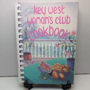 Key West Woman's Club Cookbook Community Florida Keys Spiral Bound 1988